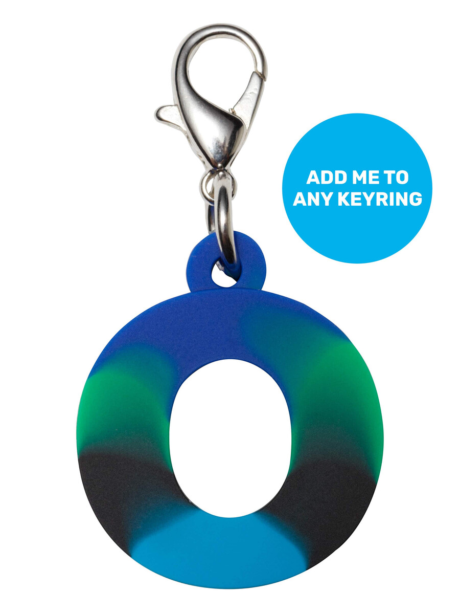 llavero mini alfanumérico azul adicional