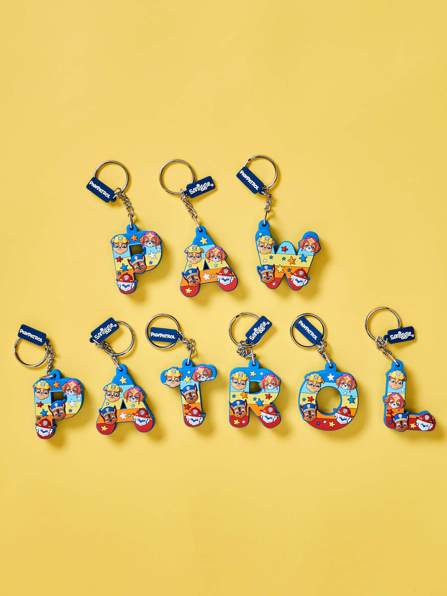 llavero perfumado con el alfabeto de paw patrol