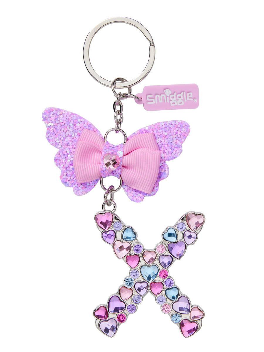 llavero con alfabeto de mariposa joya