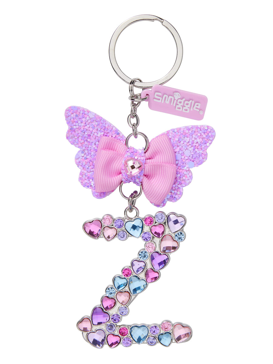 llavero con alfabeto de mariposa joya