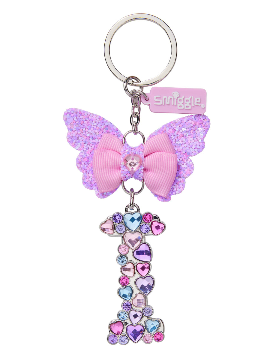 llavero con alfabeto de mariposa joya
