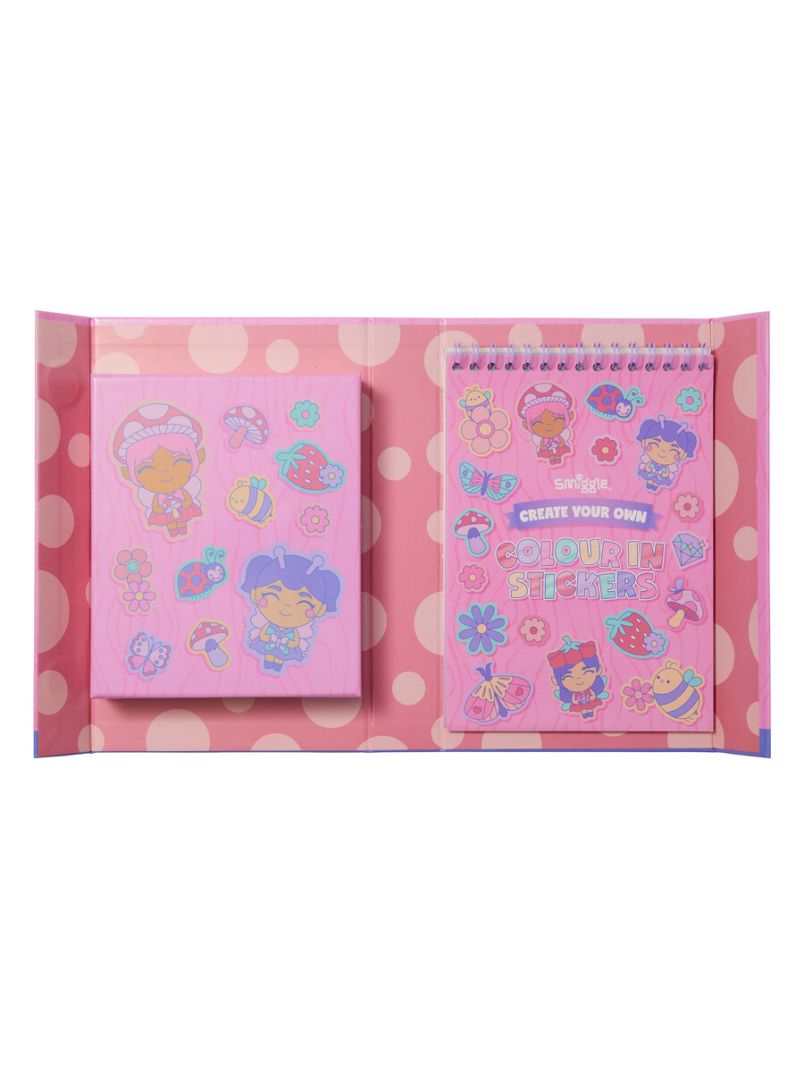libro de actividades para colorear con pegatinas de polvo de hadas