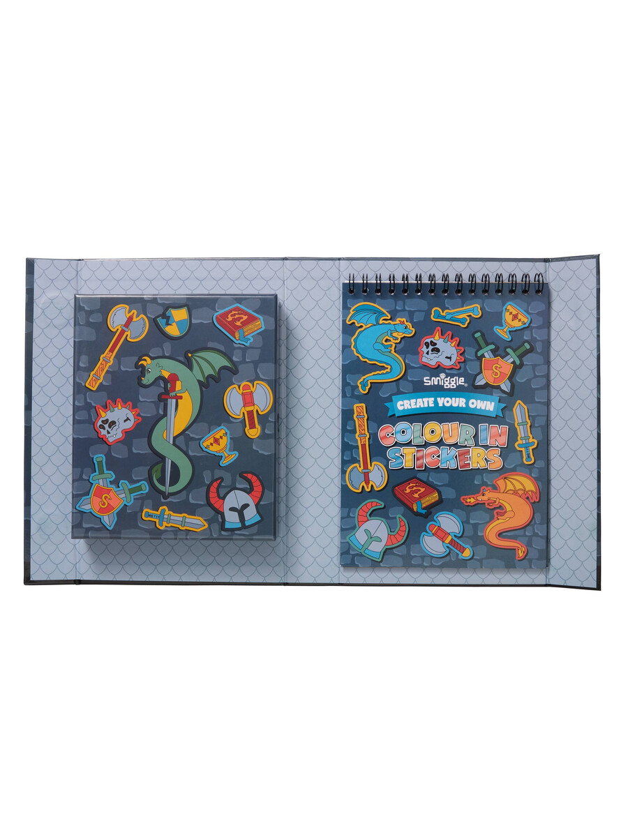 caja de actividades del libro de pegatinas para colorear dragon trails
