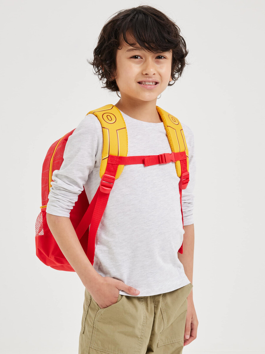 mochila con capucha marvel iron man junior