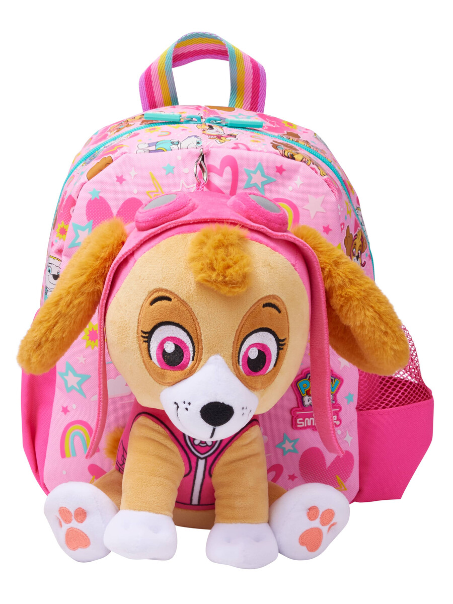 mochila diminuta de paw patrol con peluche desmontable