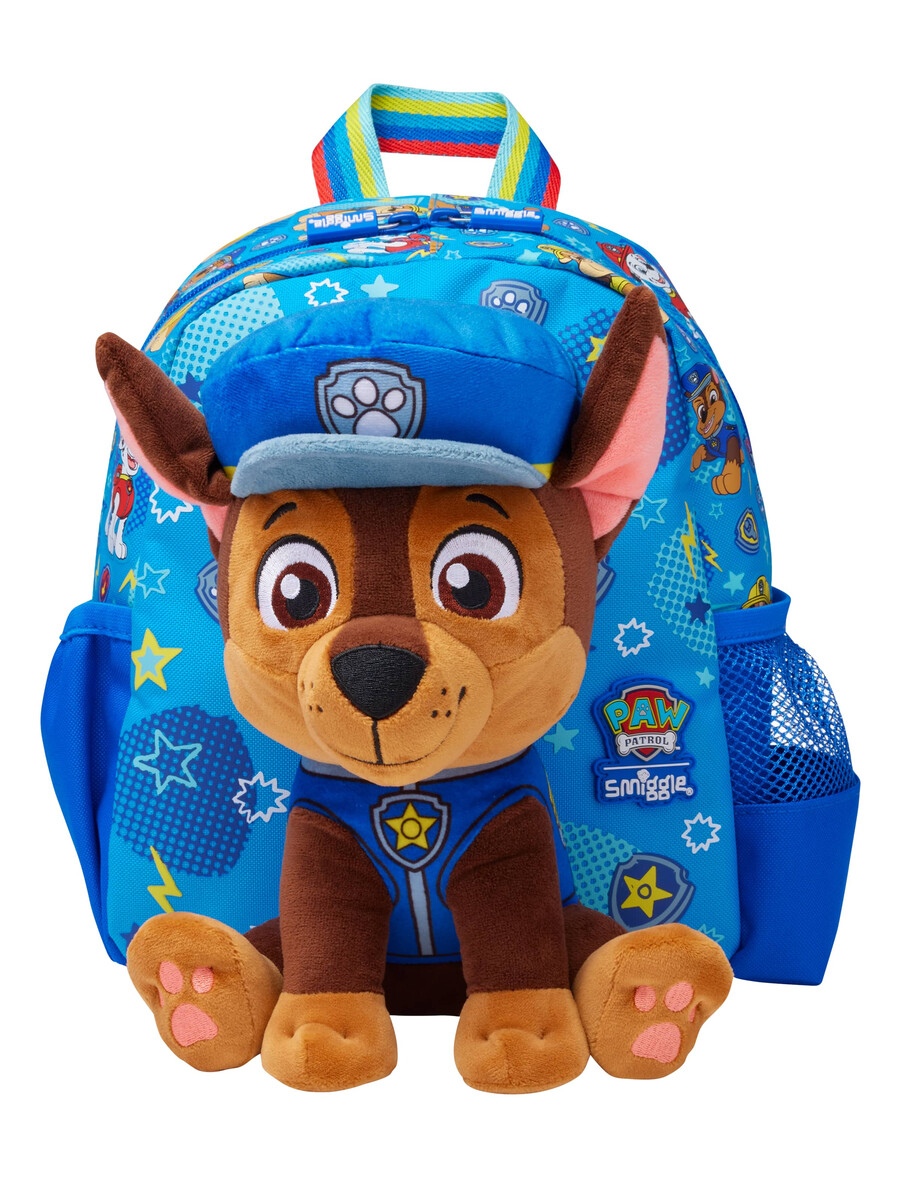 mochila diminuta de paw patrol con peluche desmontable