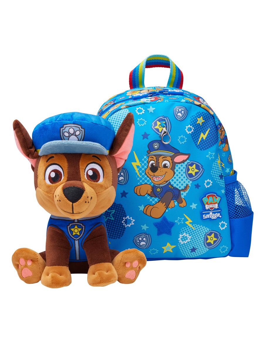 mochila diminuta de paw patrol con peluche desmontable