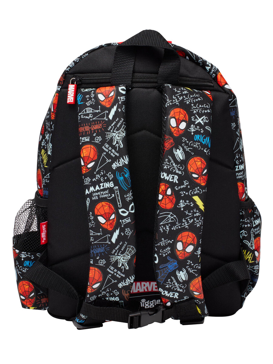 mochila con capucha del personaje spider-man junior