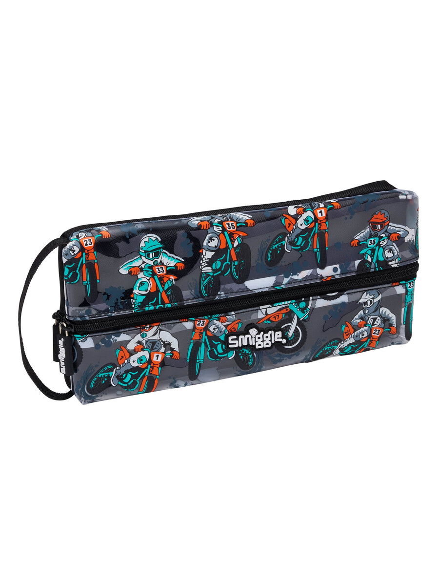 estuche para lápices con cremallera y diseño aventurero