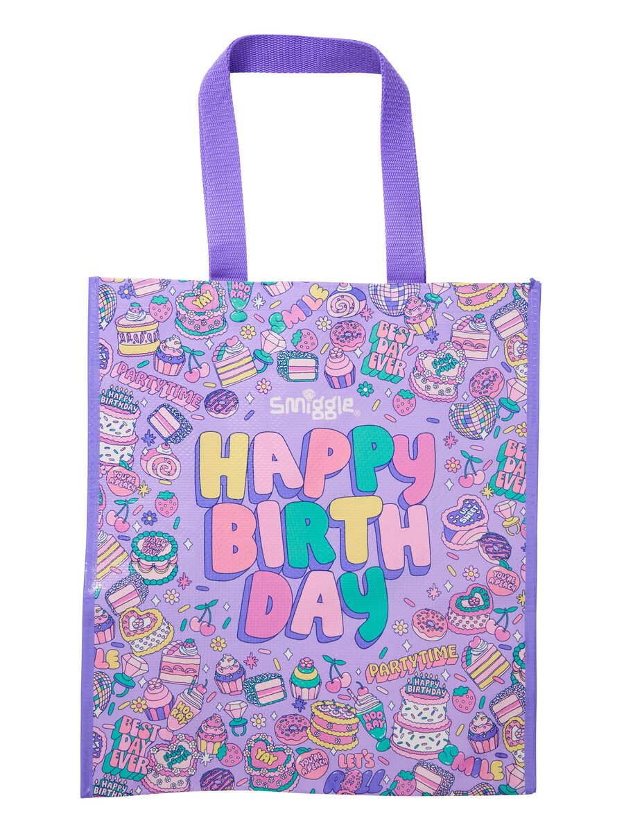 tarta de cumpleaños mediana bolsa reutilizable