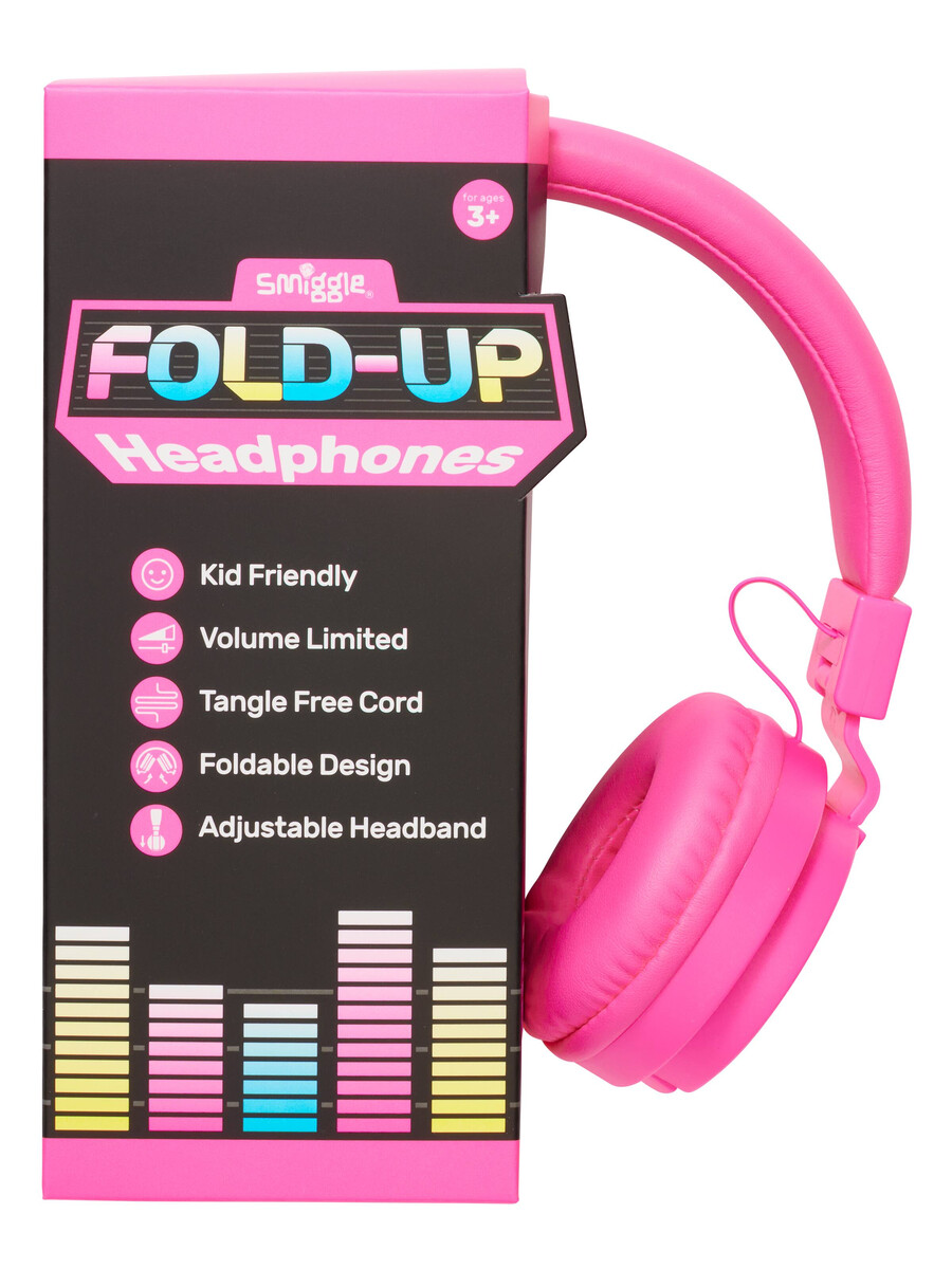 auriculares plegables clásicos de neón