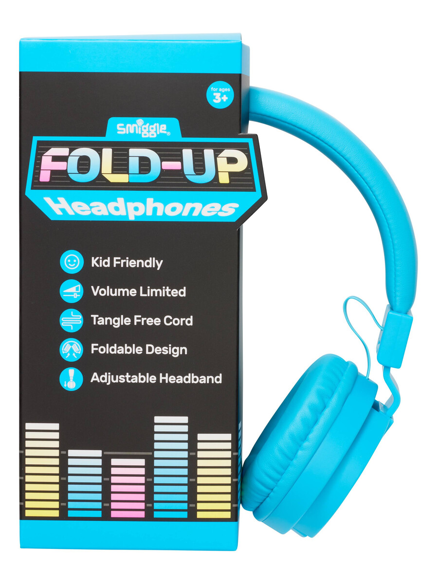 auriculares plegables clásicos de neón