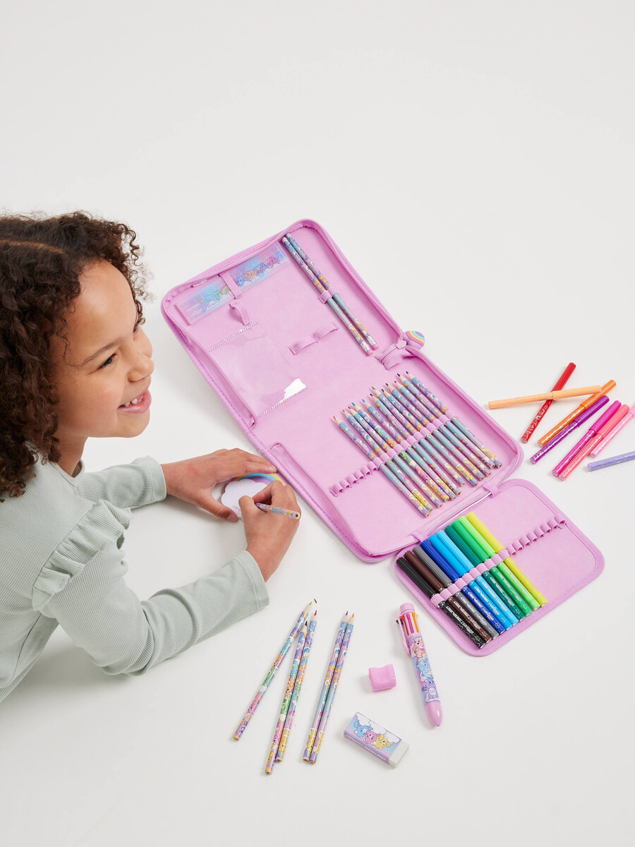 paquete de regalo de artículos de papelería care bears zip it