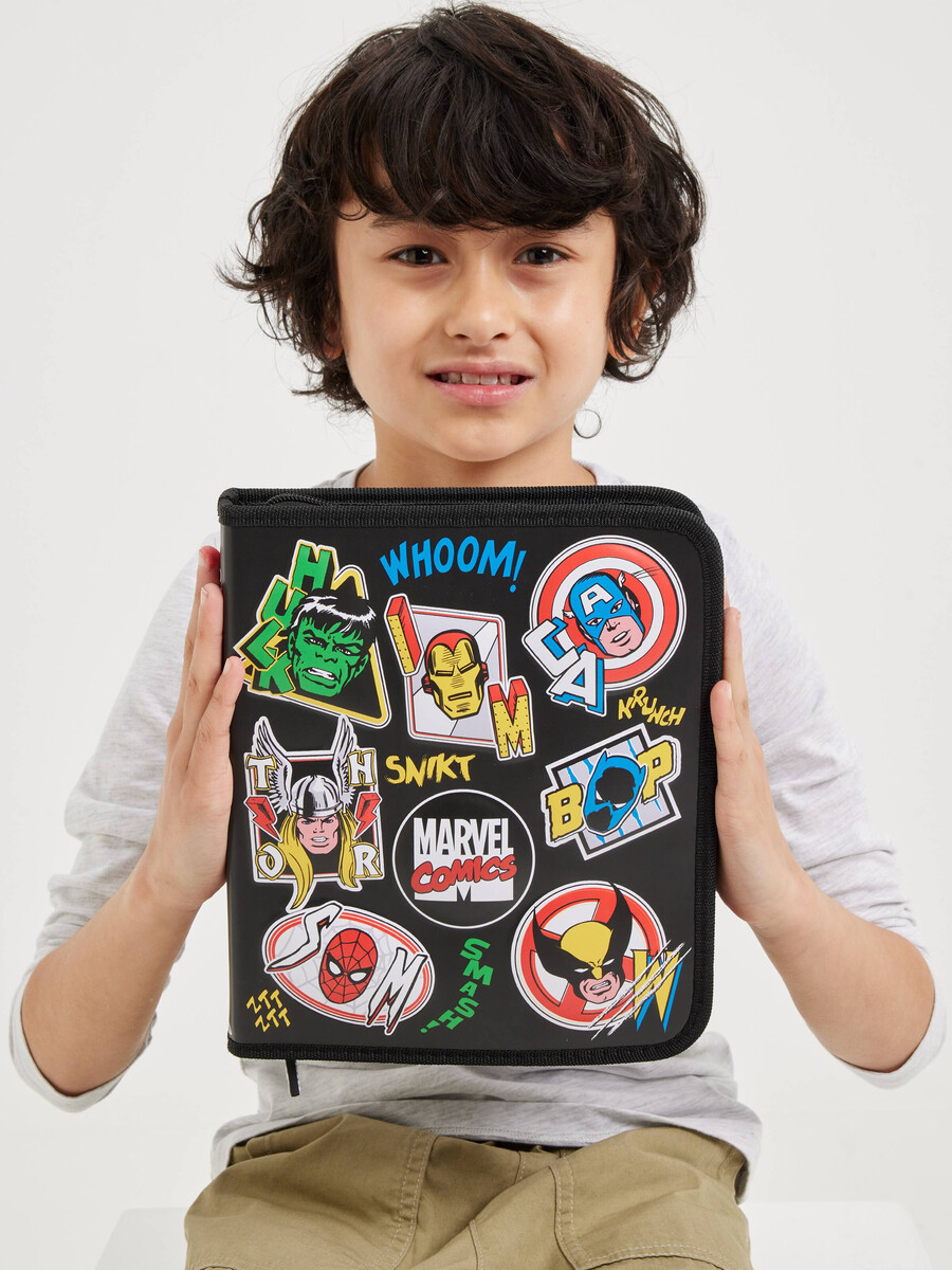 paquete de regalo de artículos de papelería marvel zip it