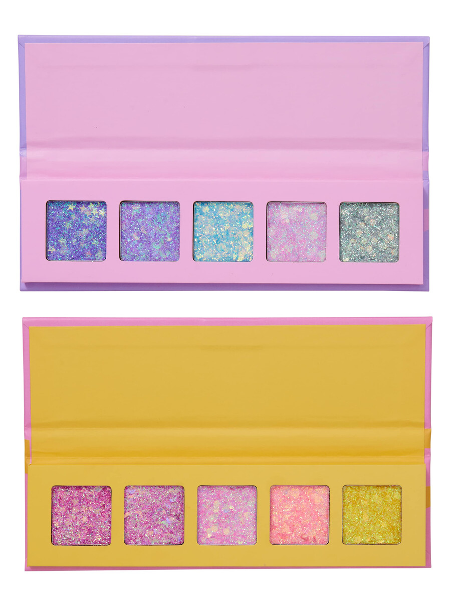 paleta de sombras de ojos con purpurina paquete de 2