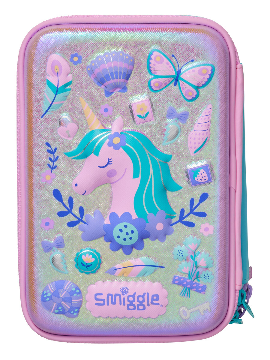 espectacular estuche rígido triple para lápices