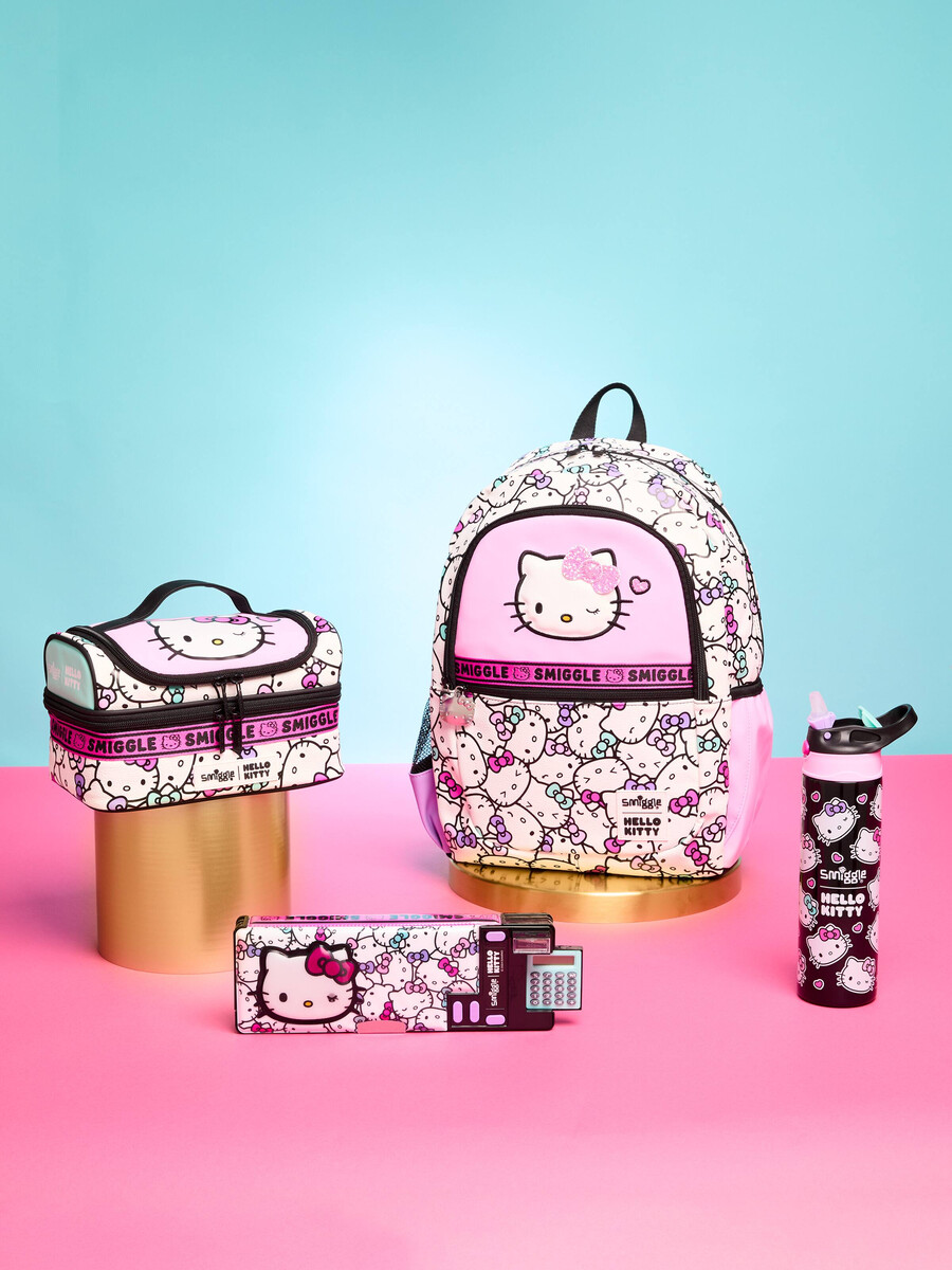 botella térmica hello kitty de acero inoxidable con tapa abatible de 520 ml