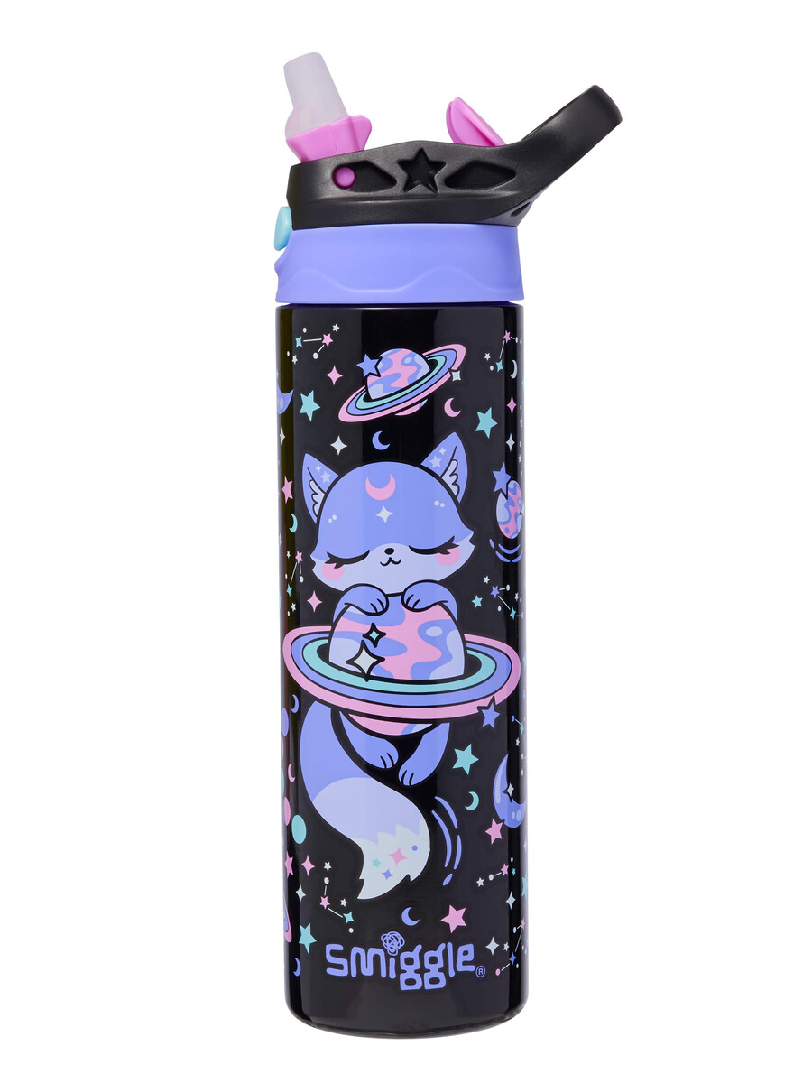botella de acero inoxidable bright eyes con tapa abatible de 520 ml