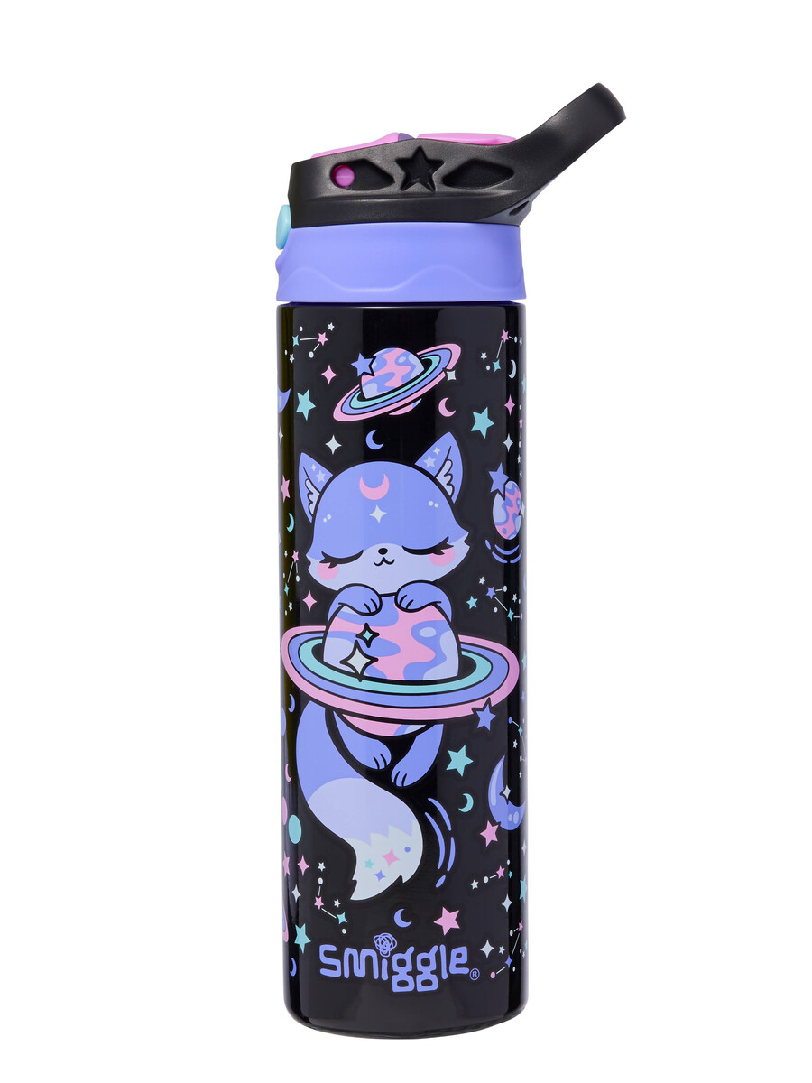 botella de acero inoxidable bright eyes con tapa abatible de 520 ml