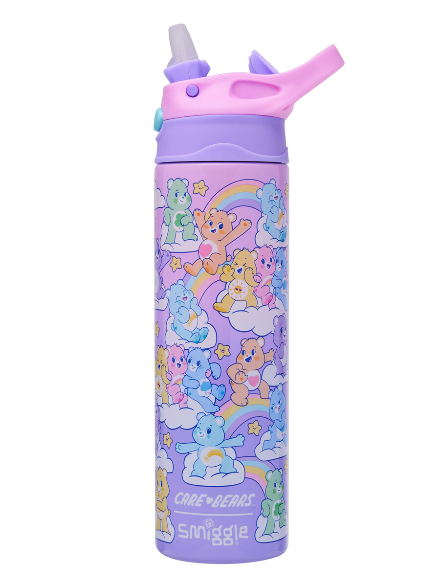 botella térmica de acero inoxidable con tapa abatible care bears de 520 ml