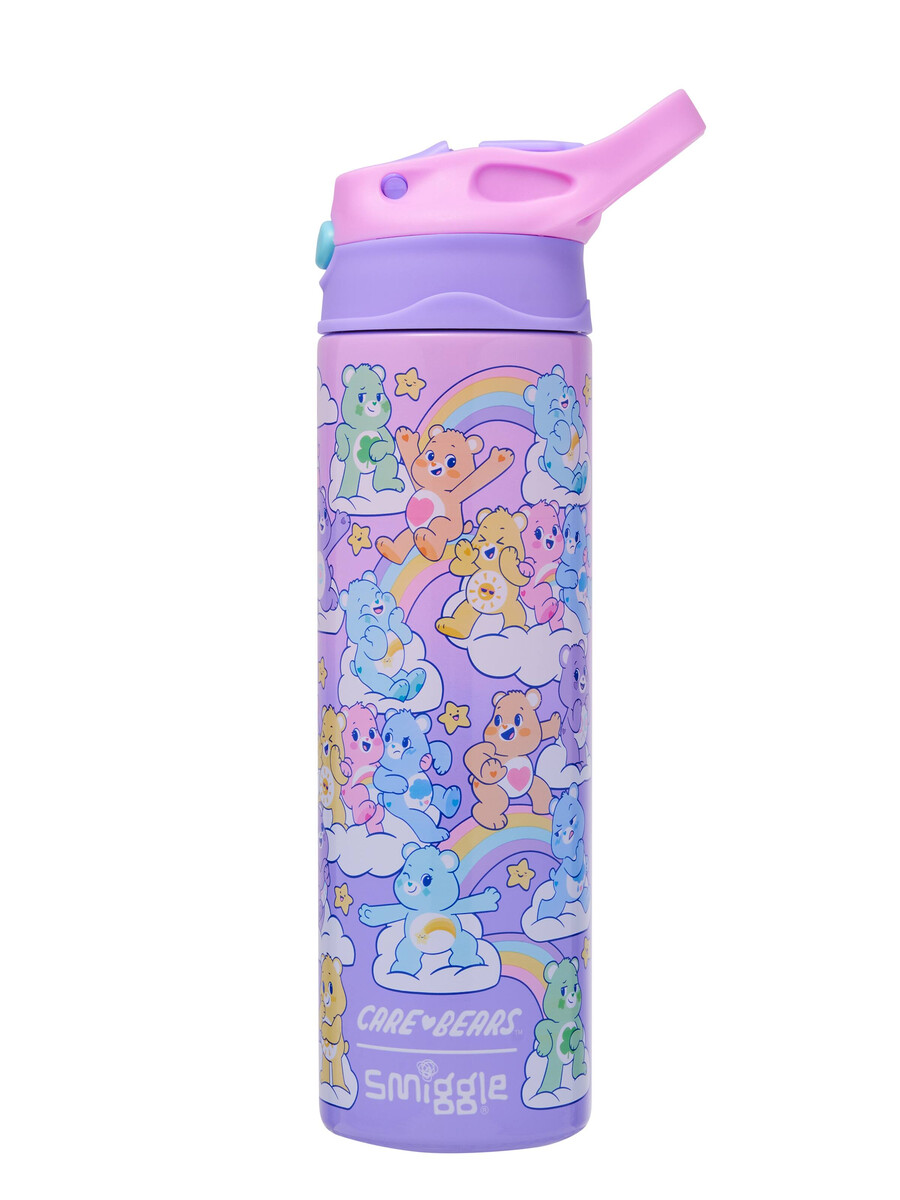 botella térmica de acero inoxidable con tapa abatible care bears de 520 ml