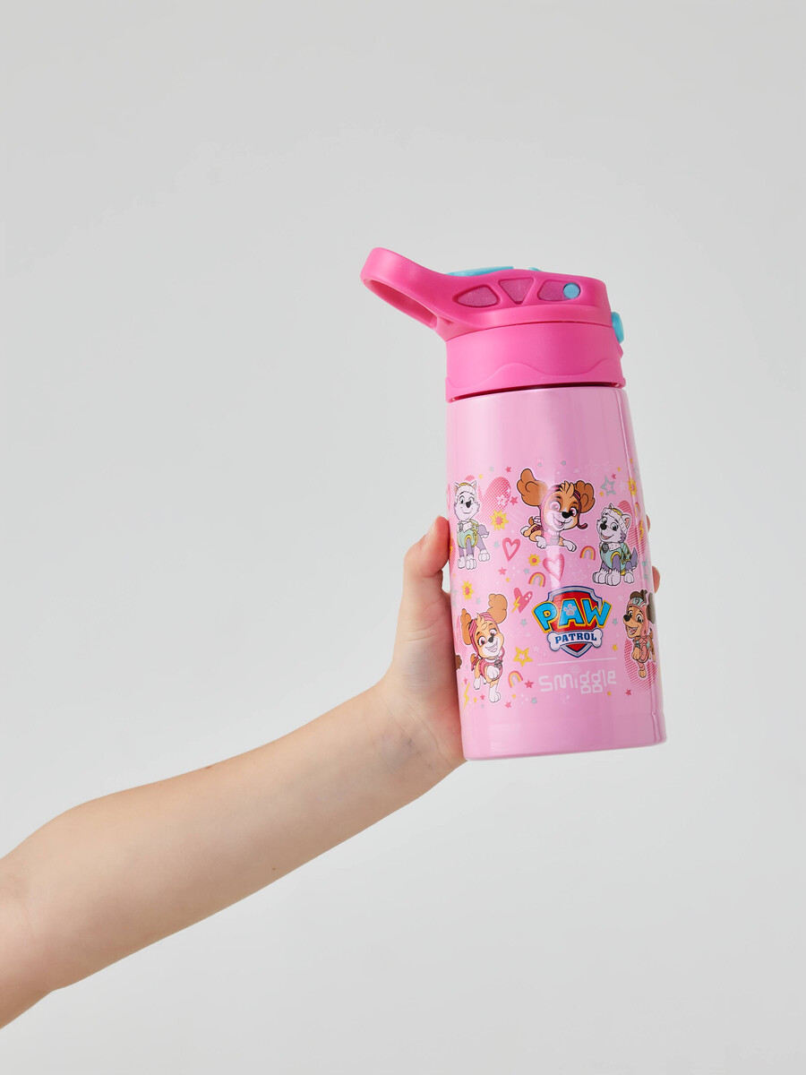 botella de agua aislada de acero inoxidable paw patrol junior con boquilla abatible de 400 ml