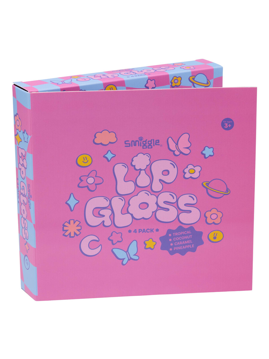 paquete de 4 brillos labiales perfumados
