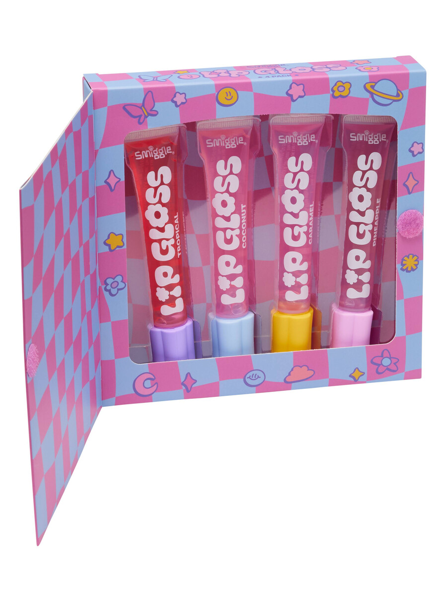 paquete de 4 brillos labiales perfumados