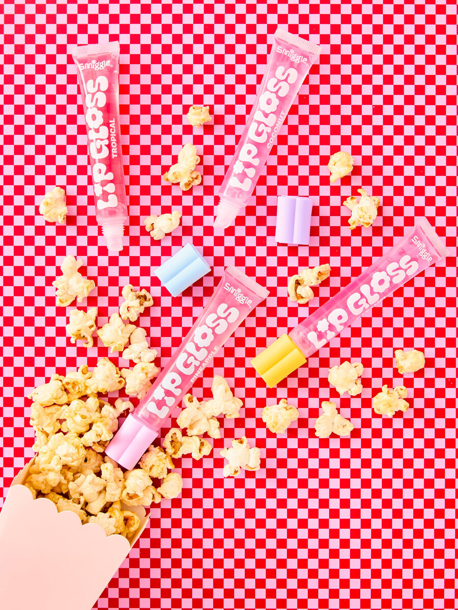paquete de 4 brillos labiales perfumados