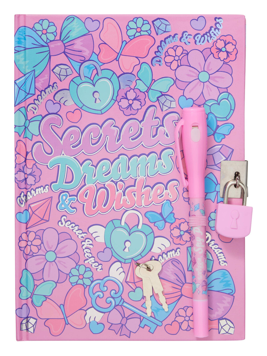 libreta a5 con candado y bolígrafo espía