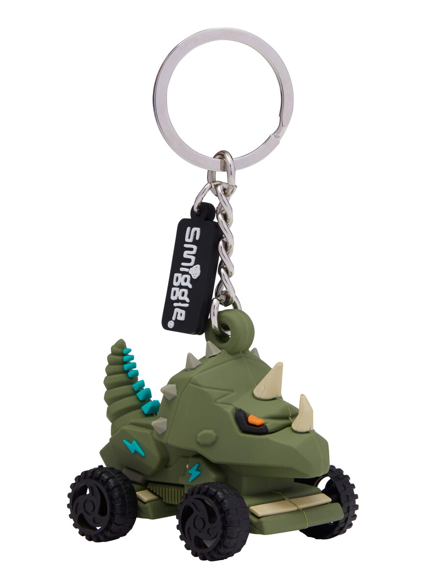 llavero con forma de rueda de dinosaurio