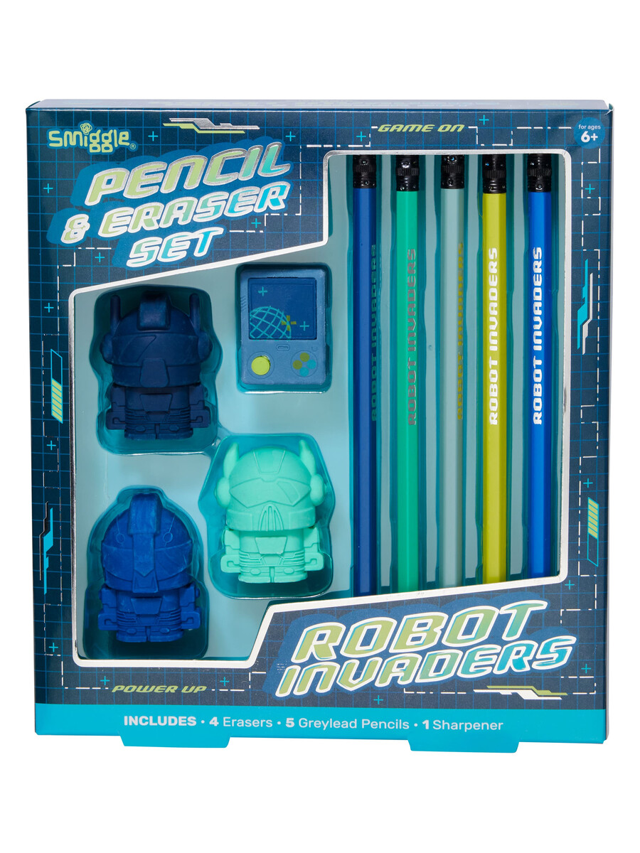 juego de estuche para lápices vision eraser