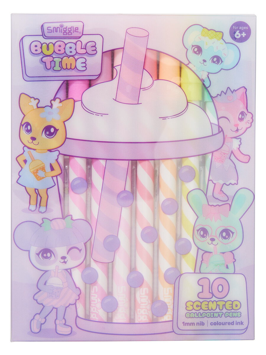 paquete de bolígrafos bubble time