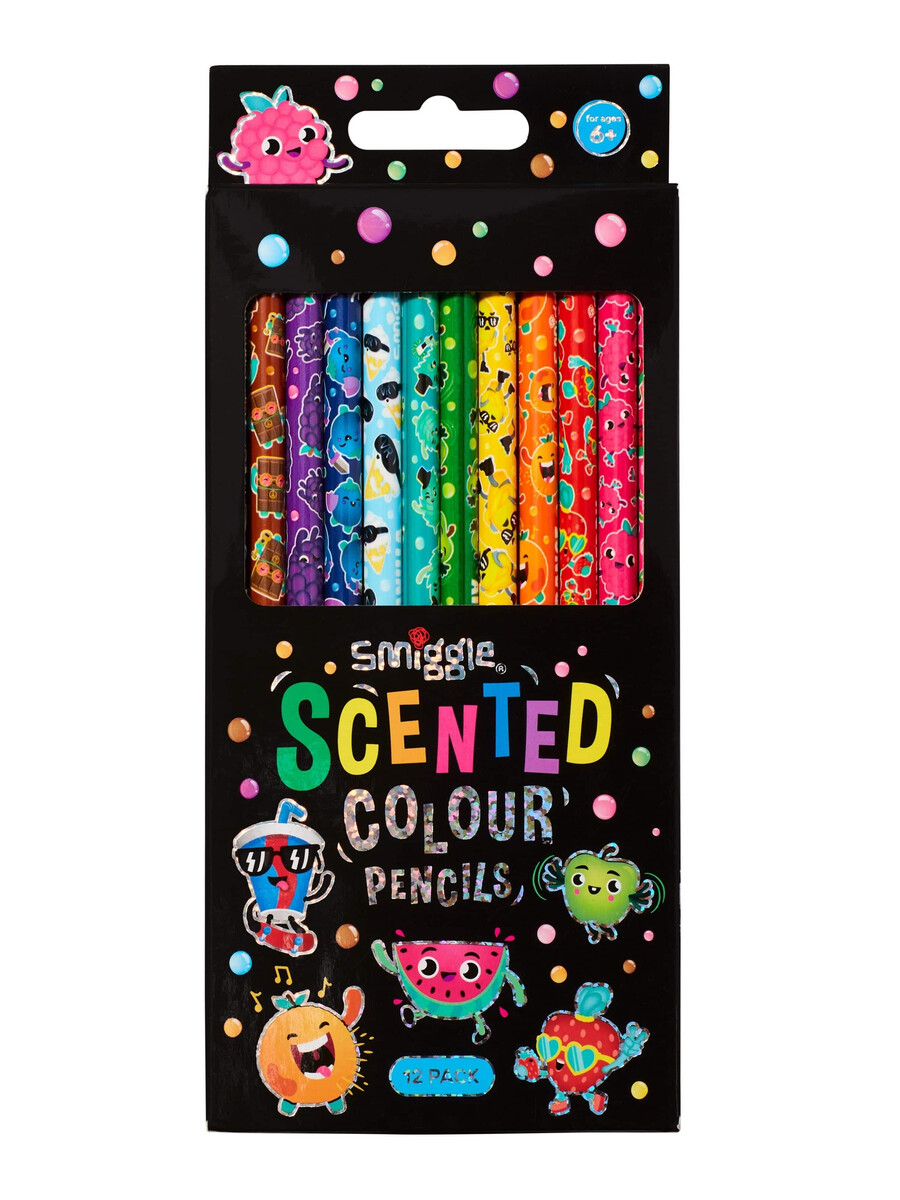 paquete de 12 lápices de colores perfumados