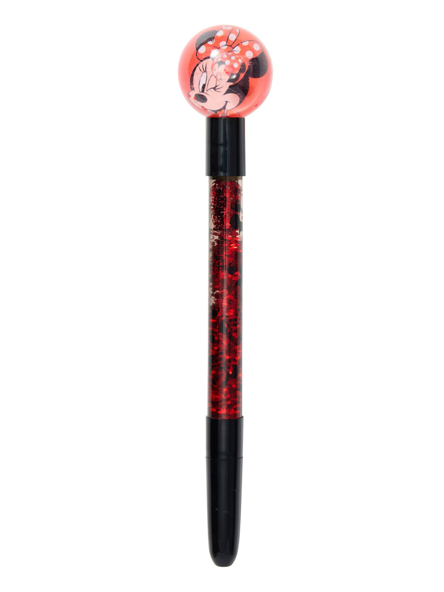 pluma de globo terráqueo de minnie mouse