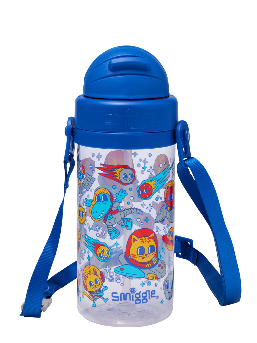 botella de plástico pequeña ready set go con correa 400 ml