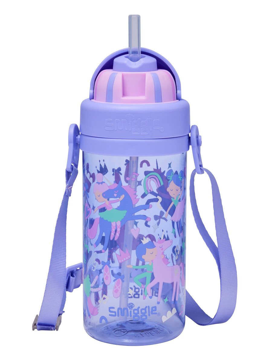botella de plástico pequeña ready set go con correa 400 ml