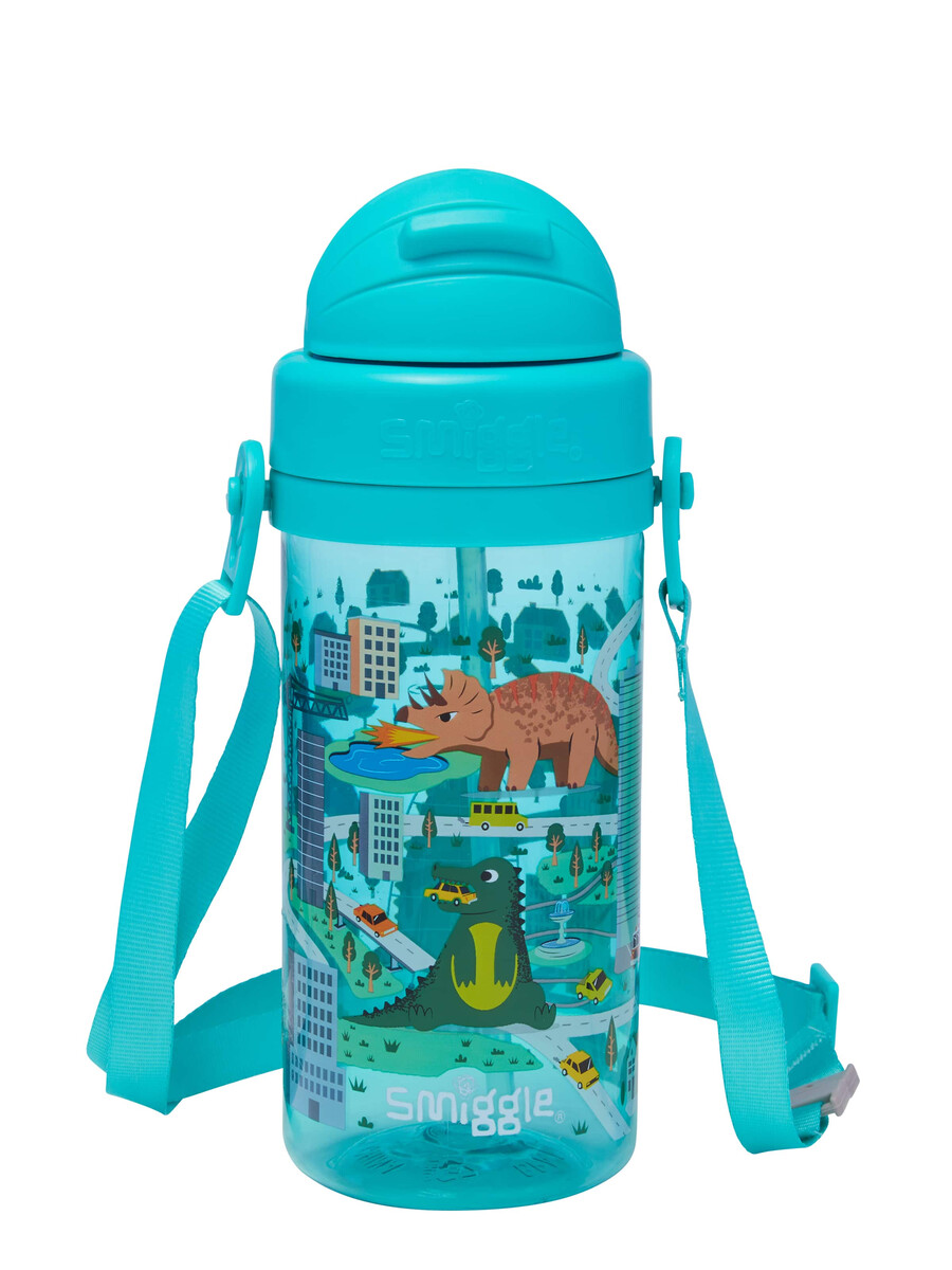 botella de plástico pequeña y aventurera para bebidas con correa 400 ml