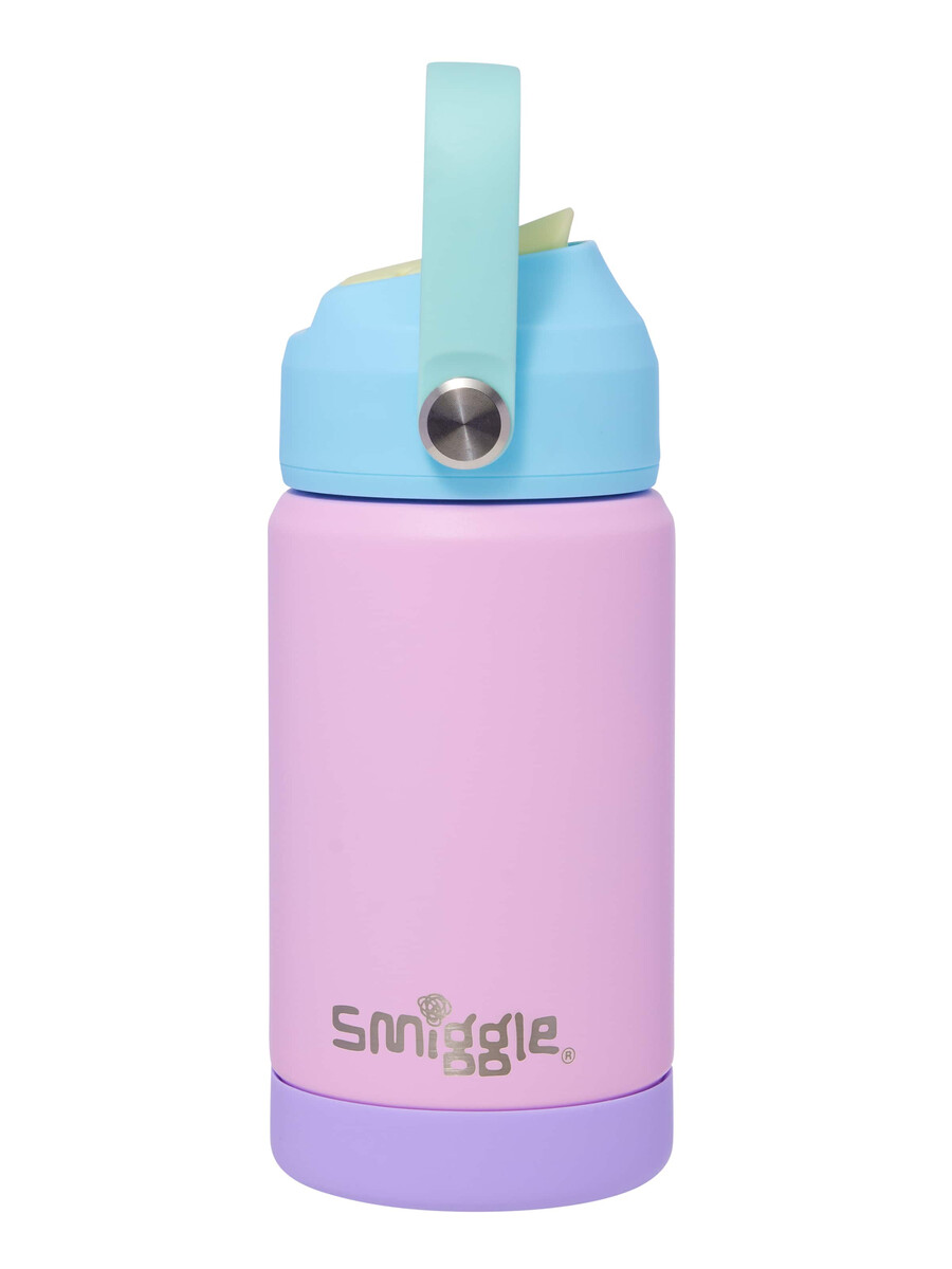 botella de acero inoxidable aislada con diseño ondulado de 360 ml