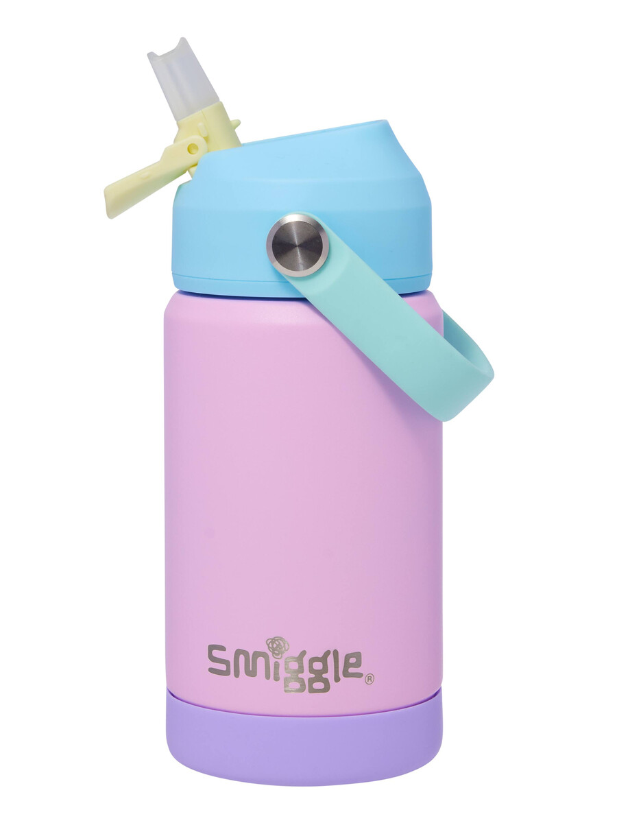 botella de acero inoxidable aislada con diseño ondulado de 360 ml