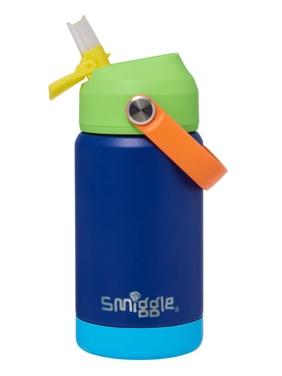 botella de acero inoxidable aislada con diseño ondulado de 360 ml