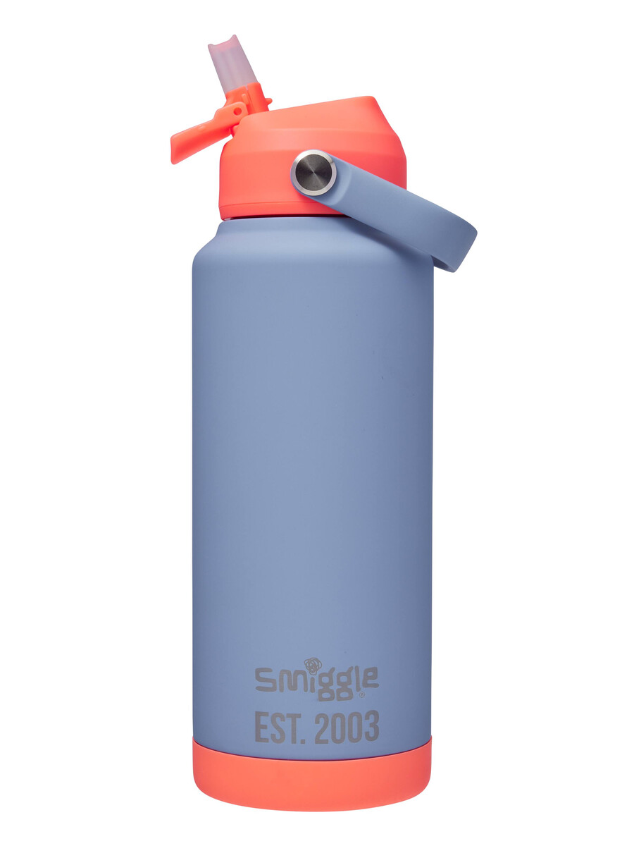 botella térmica de acero inoxidable con diseño de ondas neón 1 litro