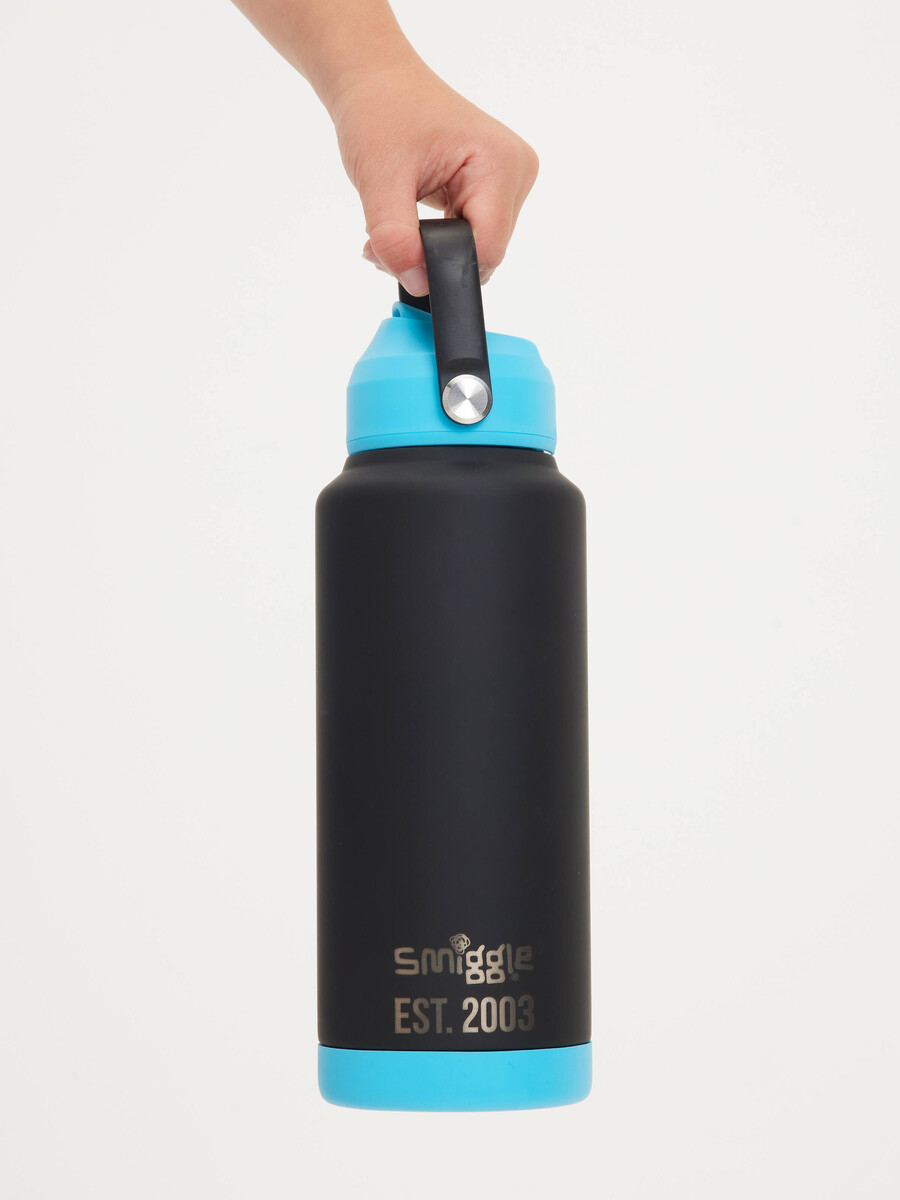 botella térmica de acero inoxidable con diseño de ondas neón 1 litro