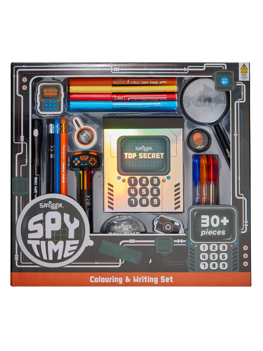 set de colorear y escribir de spy time