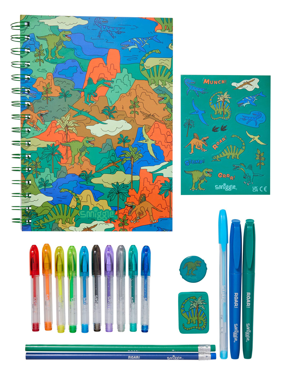 pack de regalo de artículos de papelería esenciales surrealistas a5