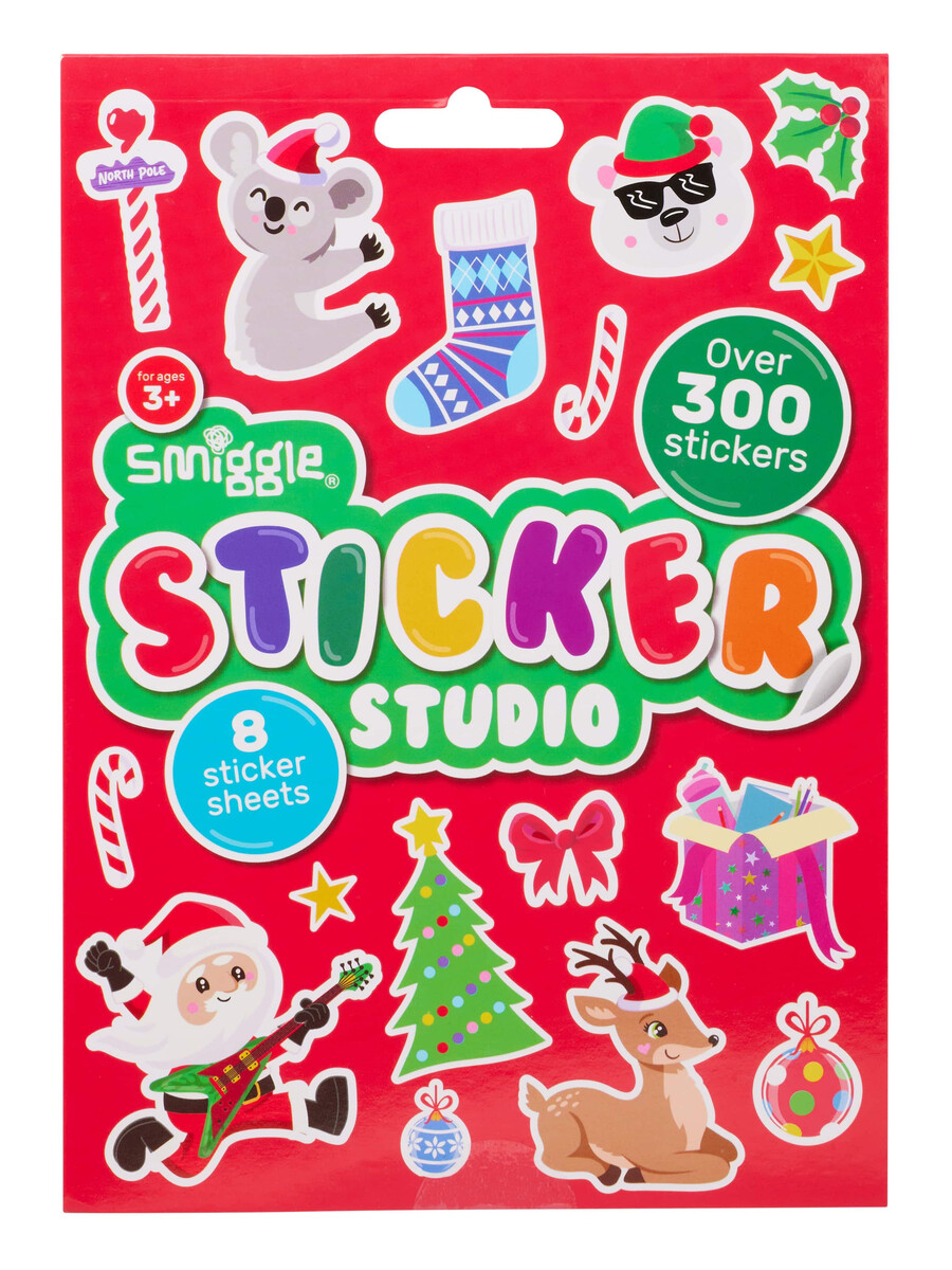 libro de pegatinas navideñas del estudio