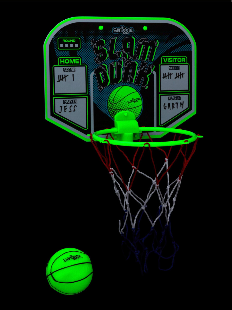 juego de baloncesto slam dunk que brilla en la oscuridad