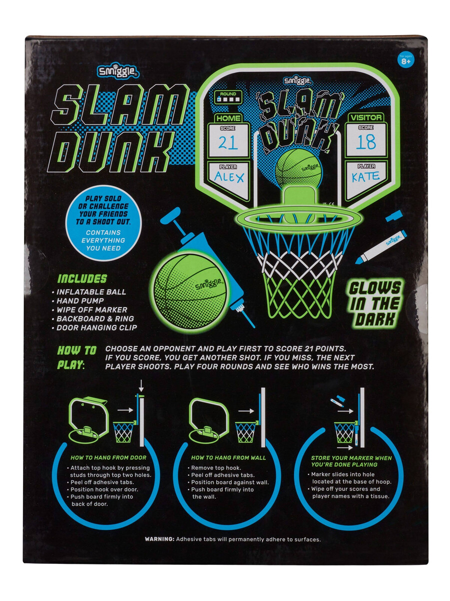 juego de baloncesto slam dunk que brilla en la oscuridad