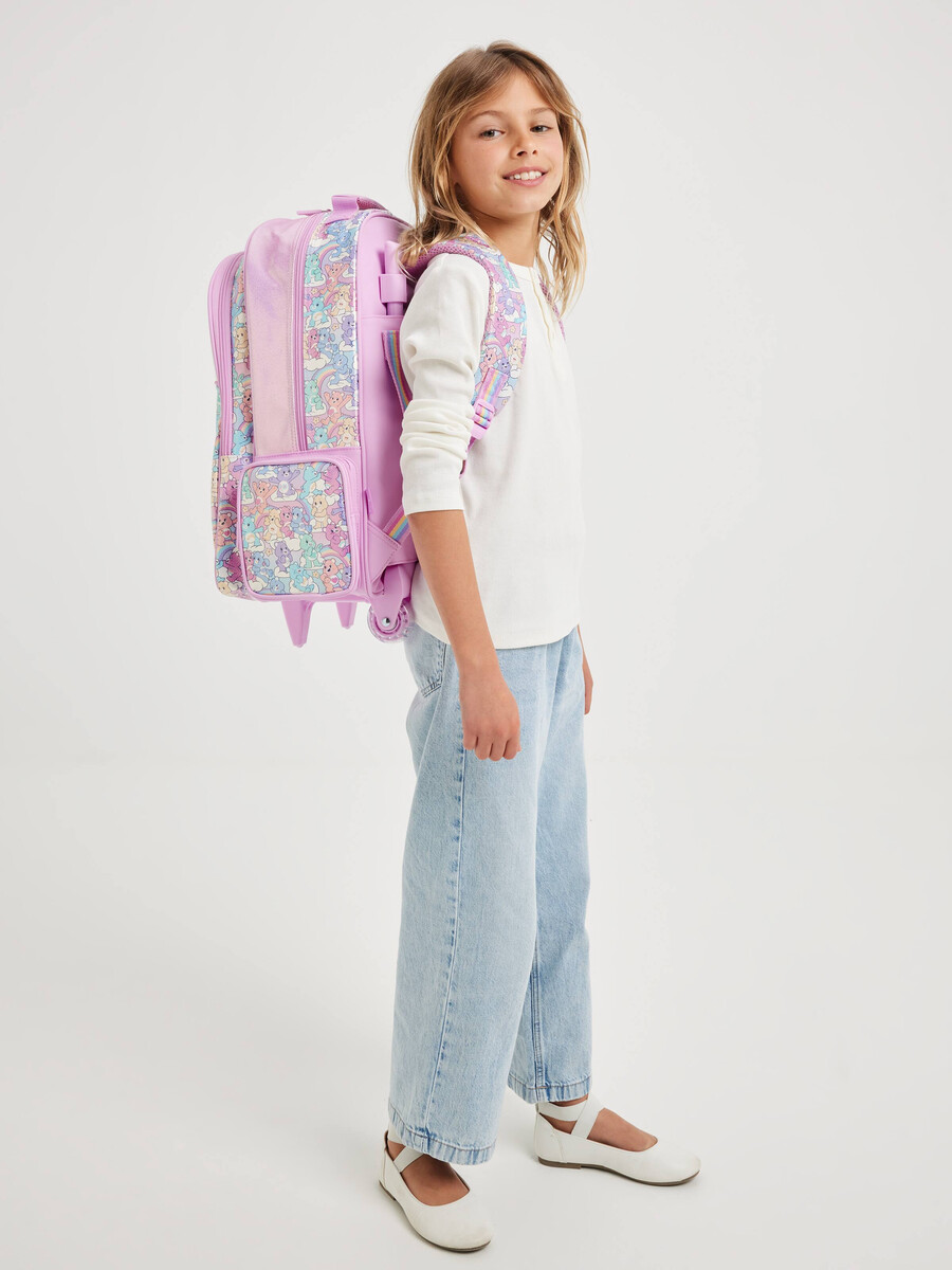mochila con ruedas de los ositos cariñositos con luces